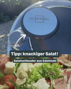 Salatschleuder aus Edelstahl