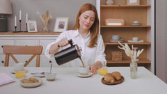 French Press mit Kaffeemühle