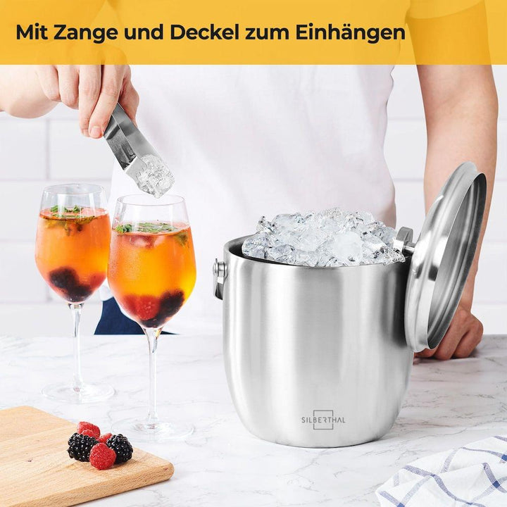 Eiskaltes Genuss-Set mit Eiswürfelbehälter und Flaschenkühler