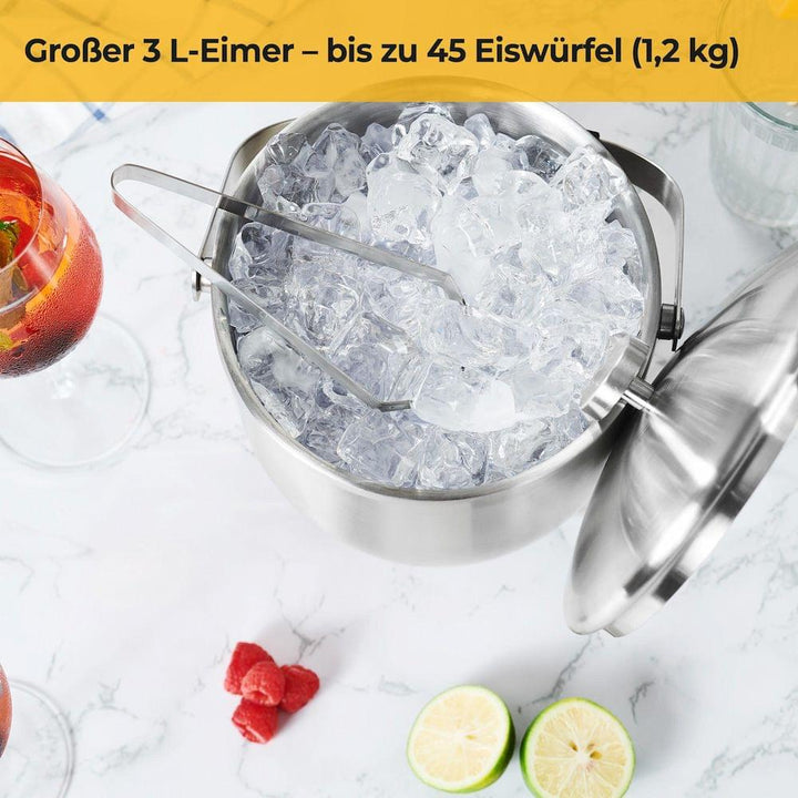 Eiskaltes Genuss-Set mit Eiswürfelbehälter und Flaschenkühler