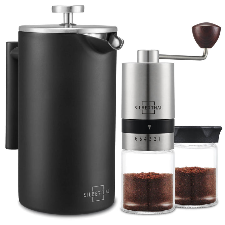 French Press mit Kaffeemühle - Set für Einsteiger