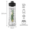 Ölflasche mit Ausgießer aus Glas - Mit Kräutersieb - 500 ml