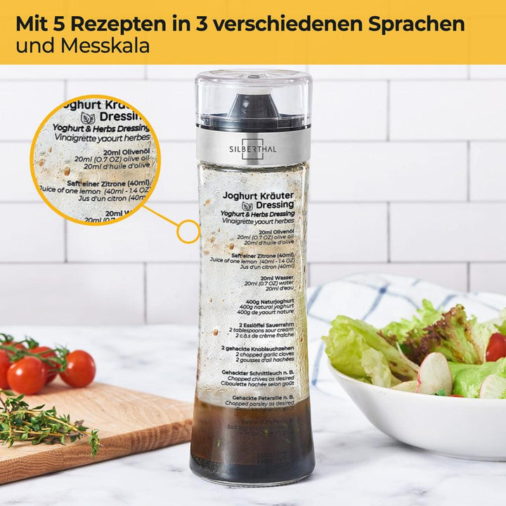 Dressingshaker aus Glas