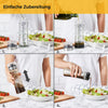 Dressingshaker aus Glas - mit aufgedruckten Rezepten - 500 ml