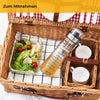 Dressingshaker aus Glas - mit aufgedruckten Rezepten - 500 ml