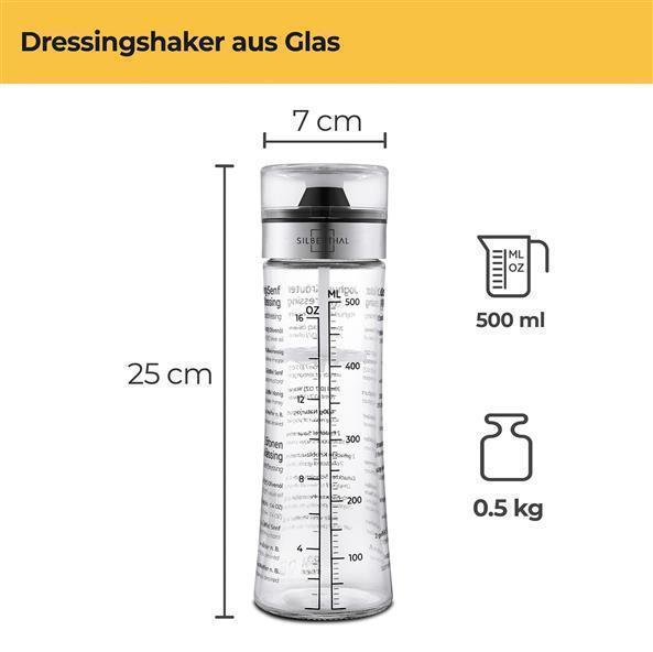 Salat Zubehör Set - Edelstahlschüsseln - Zerkleinerer & Dressing Shaker