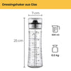 Dressingshaker aus Glas - mit aufgedruckten Rezepten - 500 ml