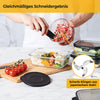 Salat Zubehör Set - Edelstahlschüsseln - Zerkleinerer & Dressing Shaker