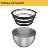 Salat Zubehör Set - Edelstahlschüsseln - Zerkleinerer & Dressing Shaker