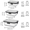 Meal Prep Set - Frischhaltedosen Set aus Glas - Edelstahlschüsseln mit Deckel