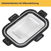 Meal Prep Set - Frischhaltedosen Set aus Glas - Edelstahlschüsseln mit Deckel