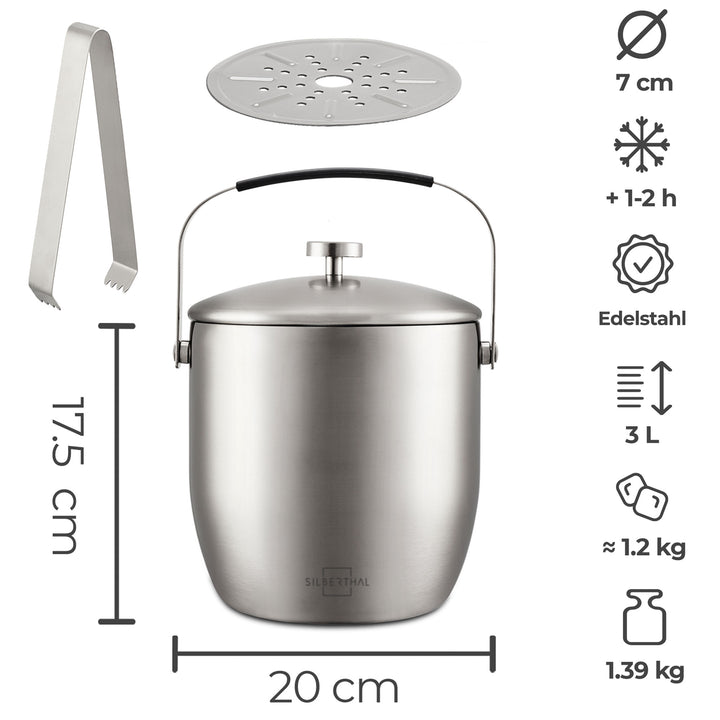 Eiskaltes Genuss-Set mit Eiswürfelbehälter und Flaschenkühler