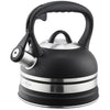 Wasserkessel -  alle Herdarten, auch Induktion - Edelstahl - 1,6 Liter - schwarz
