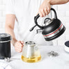 Wasserkessel -  alle Herdarten, auch Induktion - Edelstahl - 1,6 Liter - schwarz
