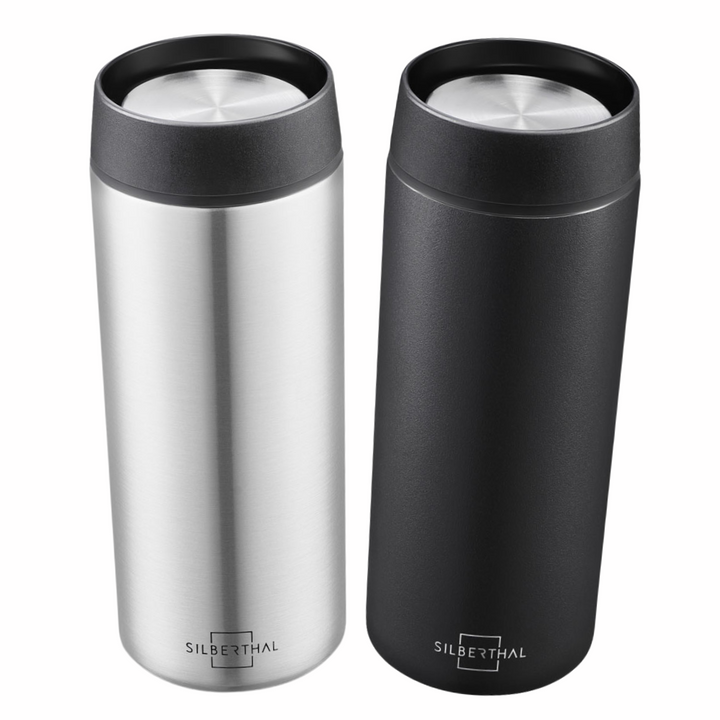 Thermobecher 2er Set - 100 % dicht - mit Keramikbeschichtung - 350 ml