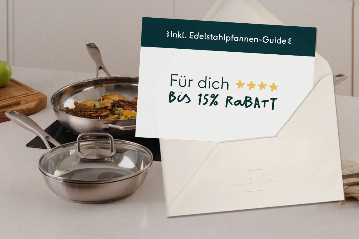 Sicher & genussvoll in unbeschichteten Edelstahlpfannen braten